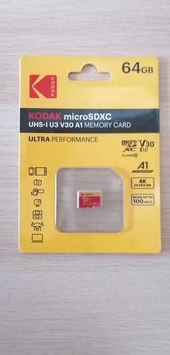Cartões de memória Micro SD 64gb Kodak