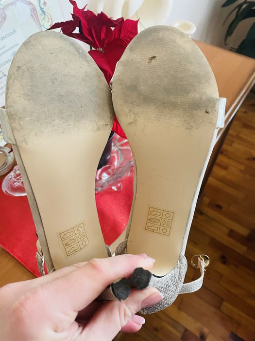 Monnari sandałki srebrne