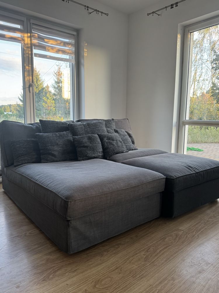 Sofa modułowa z dostawką/pufą + komplet poduszek + możliwość dostawy!
