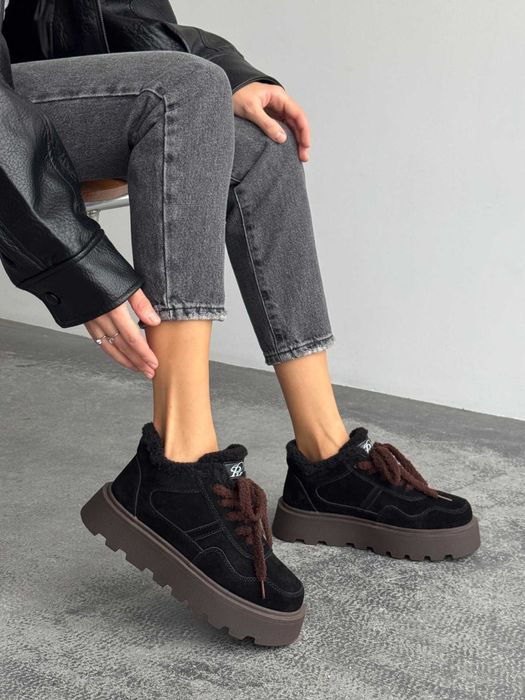 Зимові черевики шоколад хутро teddy, зимние ботинки шоколад 36-40р