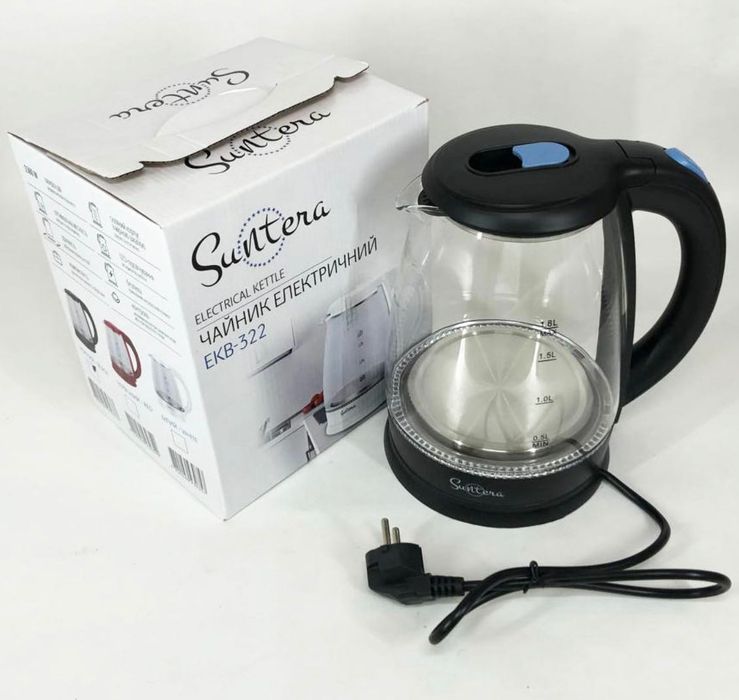 Електричний скляний чайник / Электрический стеклянный чайник