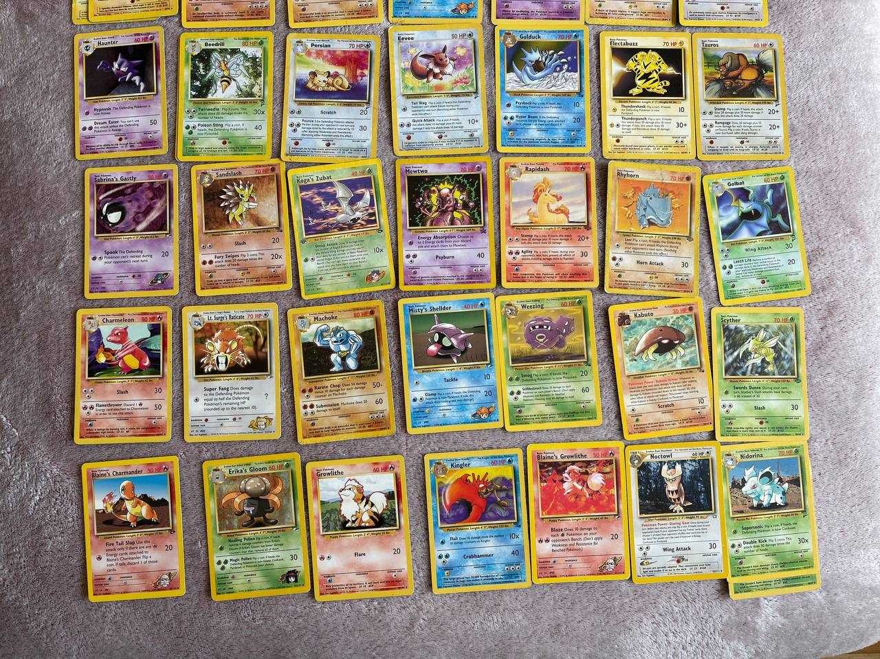 Stare oryginalne karty Pokemon TCG z dzieciństwa hologramy na sztuki