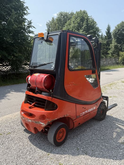 Wózek widłowy linde H18T wolny skok maszt triplex z Niemiec