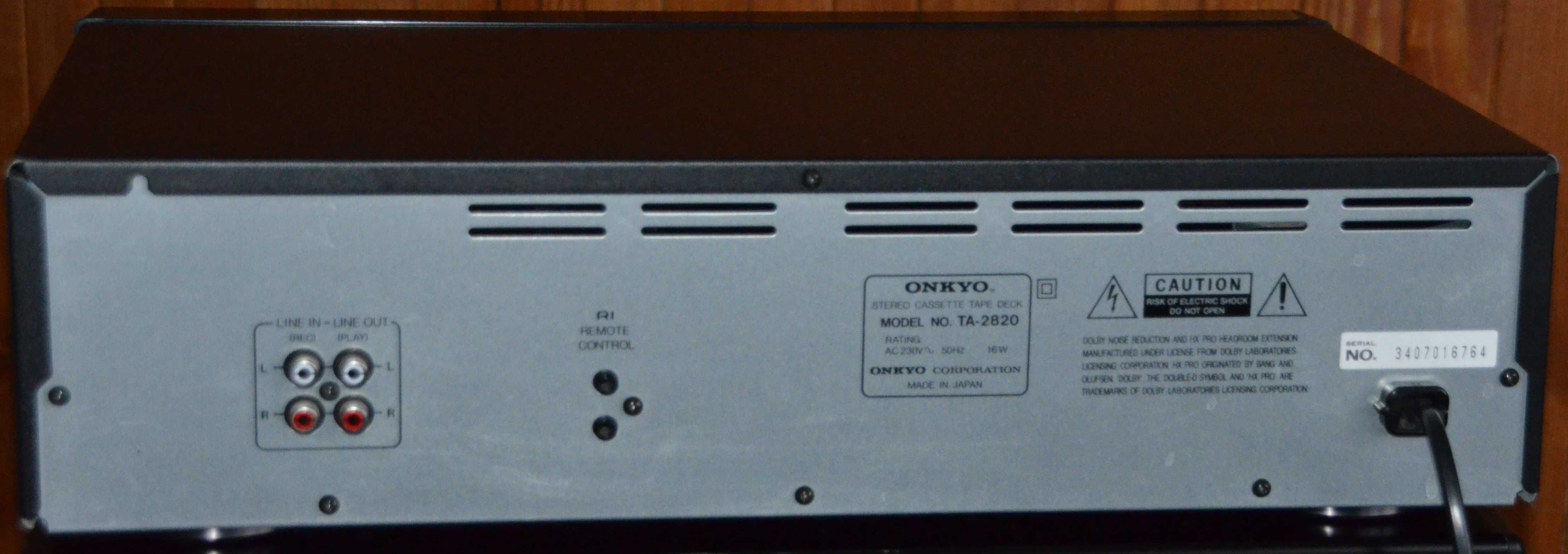 Onkyo TA-2820 Magnetofon kasetowy stan wzorowy
