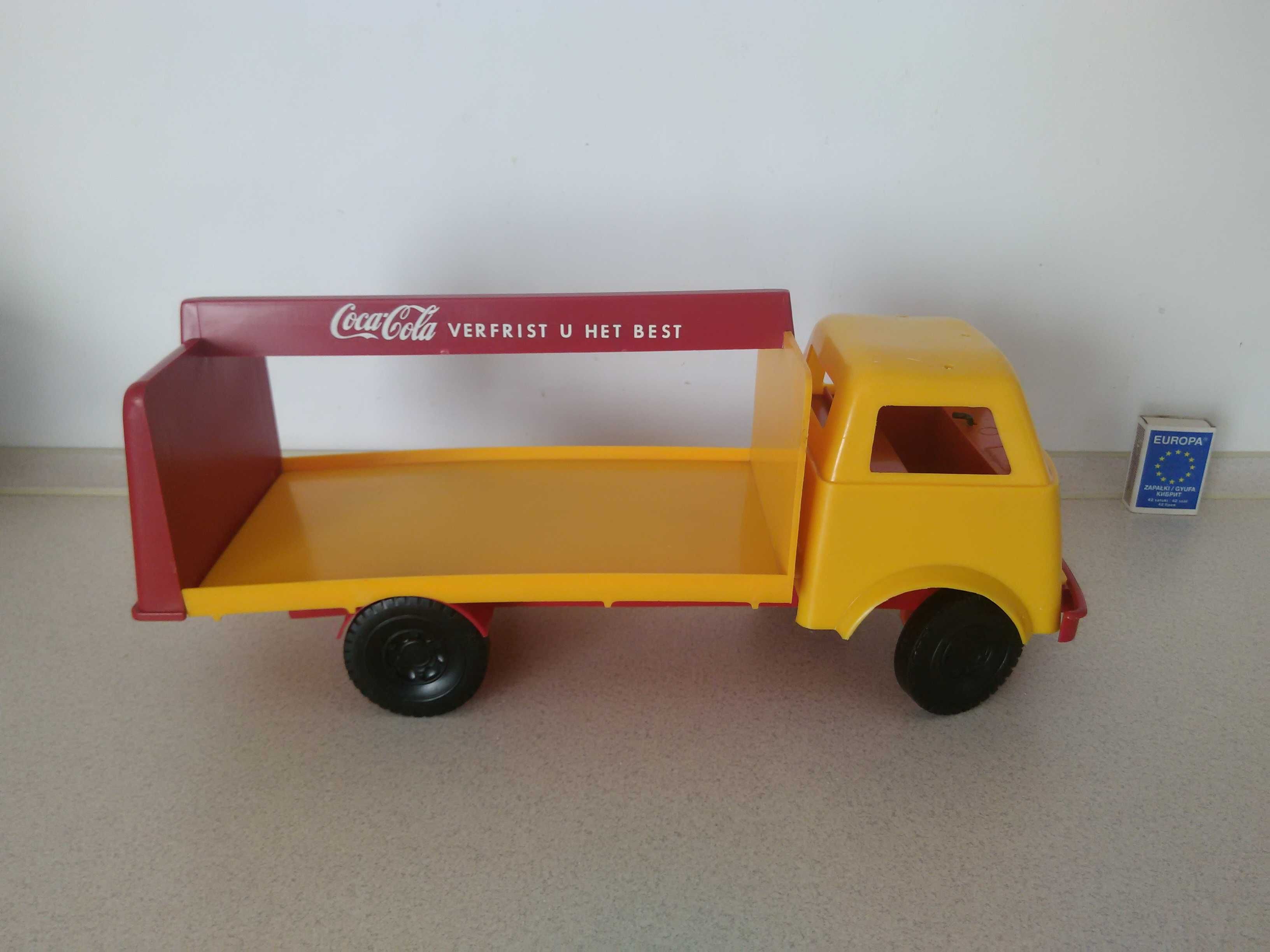 stara zabawka PRL retro auto ciężarówka Coca-Cola USA zabytek czz