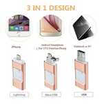 Pendrive Y-Disk 3w1 128 GB Lightning, Micro-USB, USB 3.0 Złoty