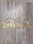 Duże naszywki WAWA litery haft napis szycia DIY gold sew patch custom