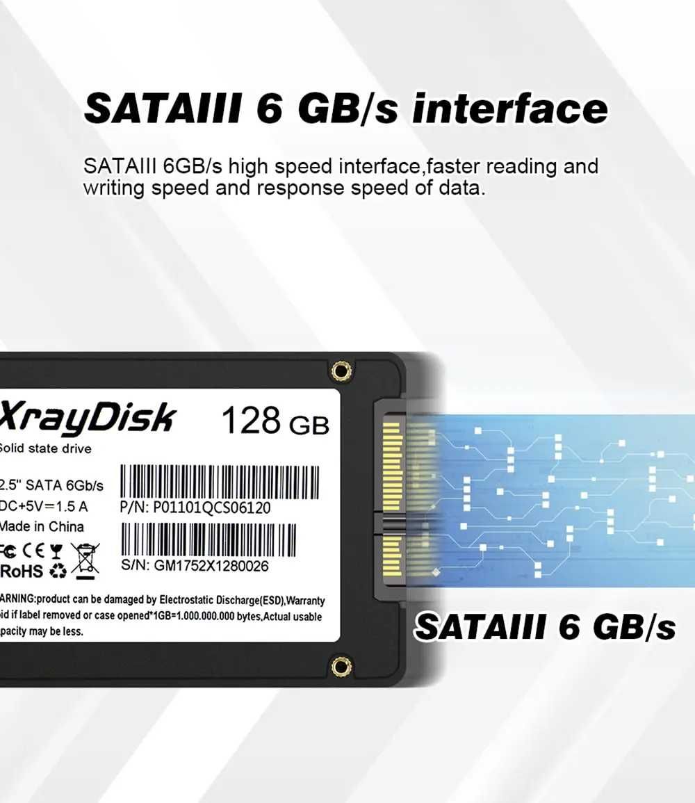 SSD диск накопитель 2.5" SATA3 64GB 128GB  256GB 512GB 1Тб 2Тб XrayDis