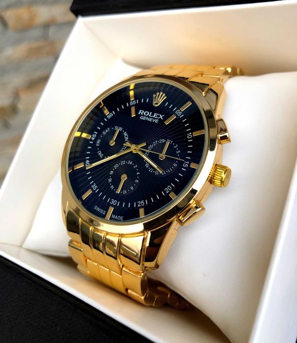 Супермодний кварцевий чоловічий наручний годинник ROLEX 2 кольори