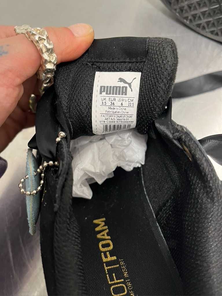 Puma czarne vikky ribbon satin
