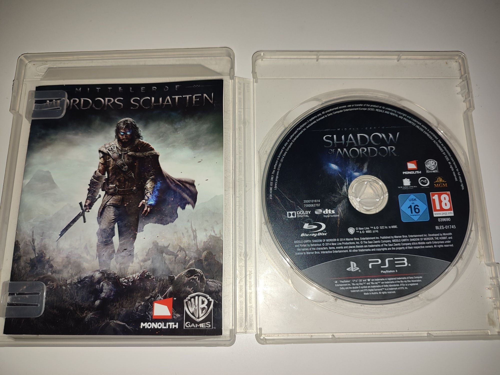 Gra Ps3 Shadow of Mordor gry PlayStation 3 Hit Sniper LEGO NFS COD GTA