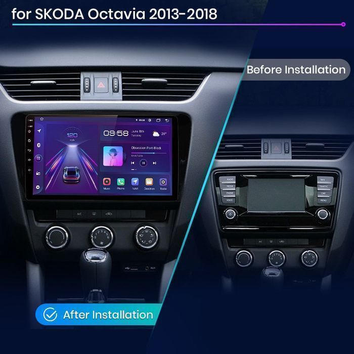 Radio nawigacja SKODA Octavia 3 A7 Android 2GB 32GB - 8 rdzeni