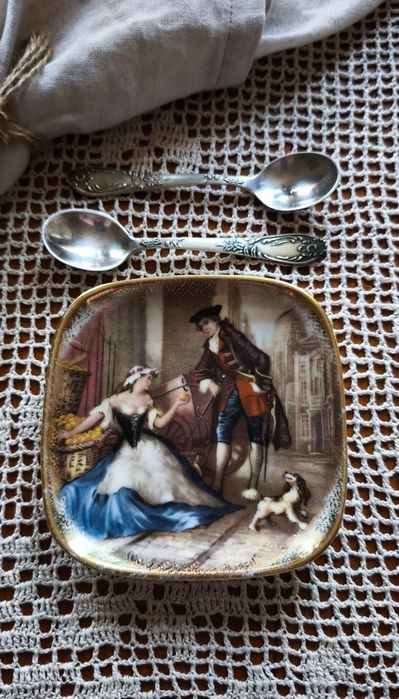 Масленка блюдо селедочница сахарница цукорниця кобальт посуда винтаж