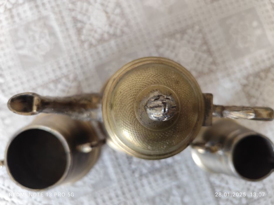 Набір для кави посріблений цинковий