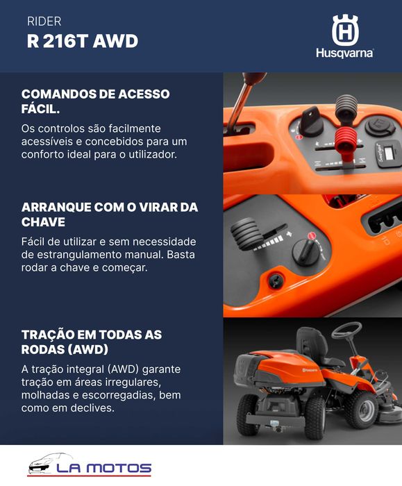 Rider corta-relva R 216T AWD