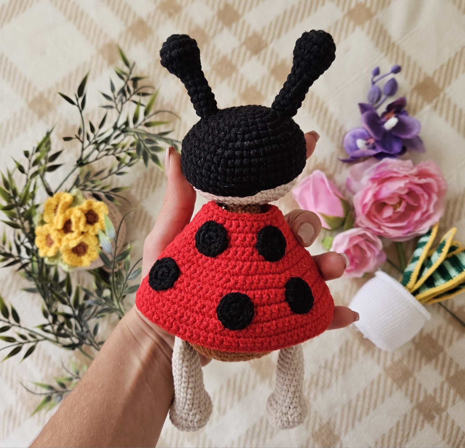 Joaninha brinquedo em croché