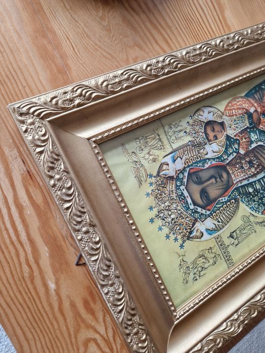 Obraz Matka Boska Częstochowska, Czarna Madonna, drewniana rama