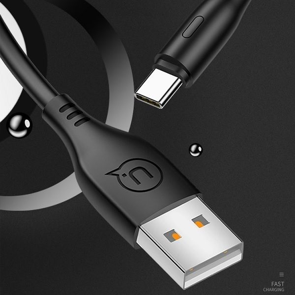 Kabel USB-C USAMS U18 2A Fast Charge 1M - Czarny