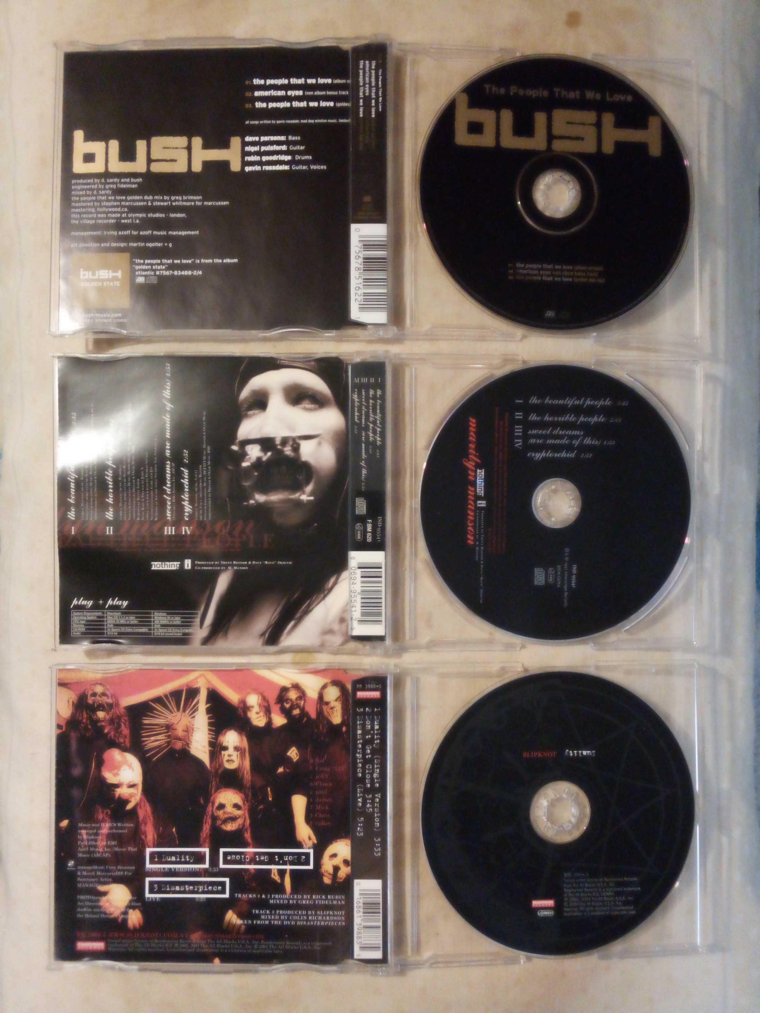 CD's single: Bush / Slipknot / Marilyn Manson