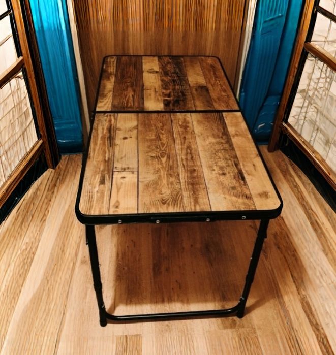 Zestaw Stół i 4 Rrzesła Rozkładany Składany Ogrodowy Cateringowy Turys