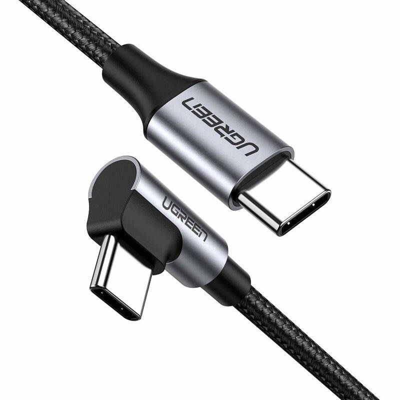 Kabel USB-C do USB-C, kątowy UGREEN  US255 QC 3.0 PD 3A 60W 1m