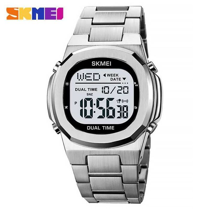 Часы SKMEI 2004 Silver, светлый дисплей.