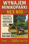 Wynajem minikoparki bez operatora Minikoparka