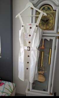 Sukienka biała bawełna 36