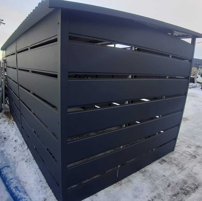 Wiata śmietnikowa panelowa DOWOLNY KOLOR I WYMIAR