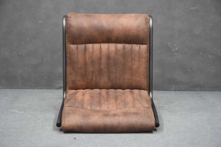 Krzesło metalowe TEXAS wygodne lekkie brązowa tkanina BGM24.pl B 4535