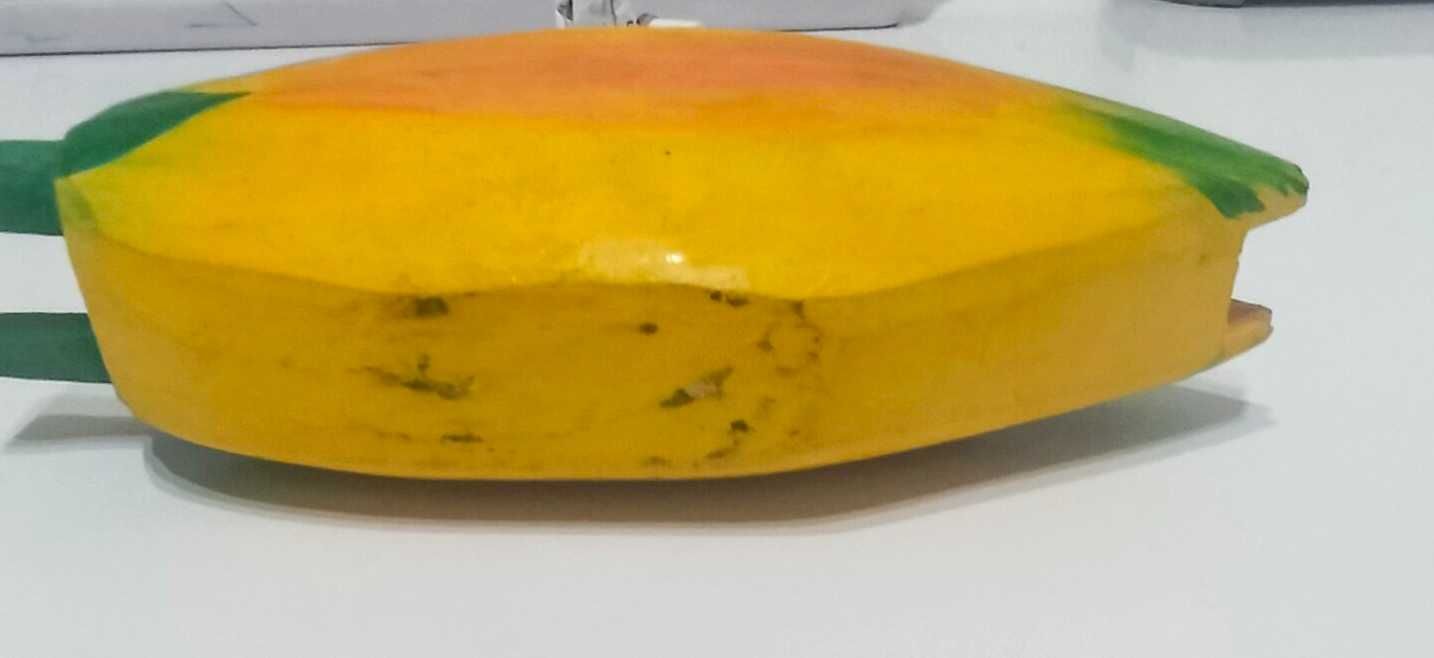 Serwetnik drewniany papaja PRL