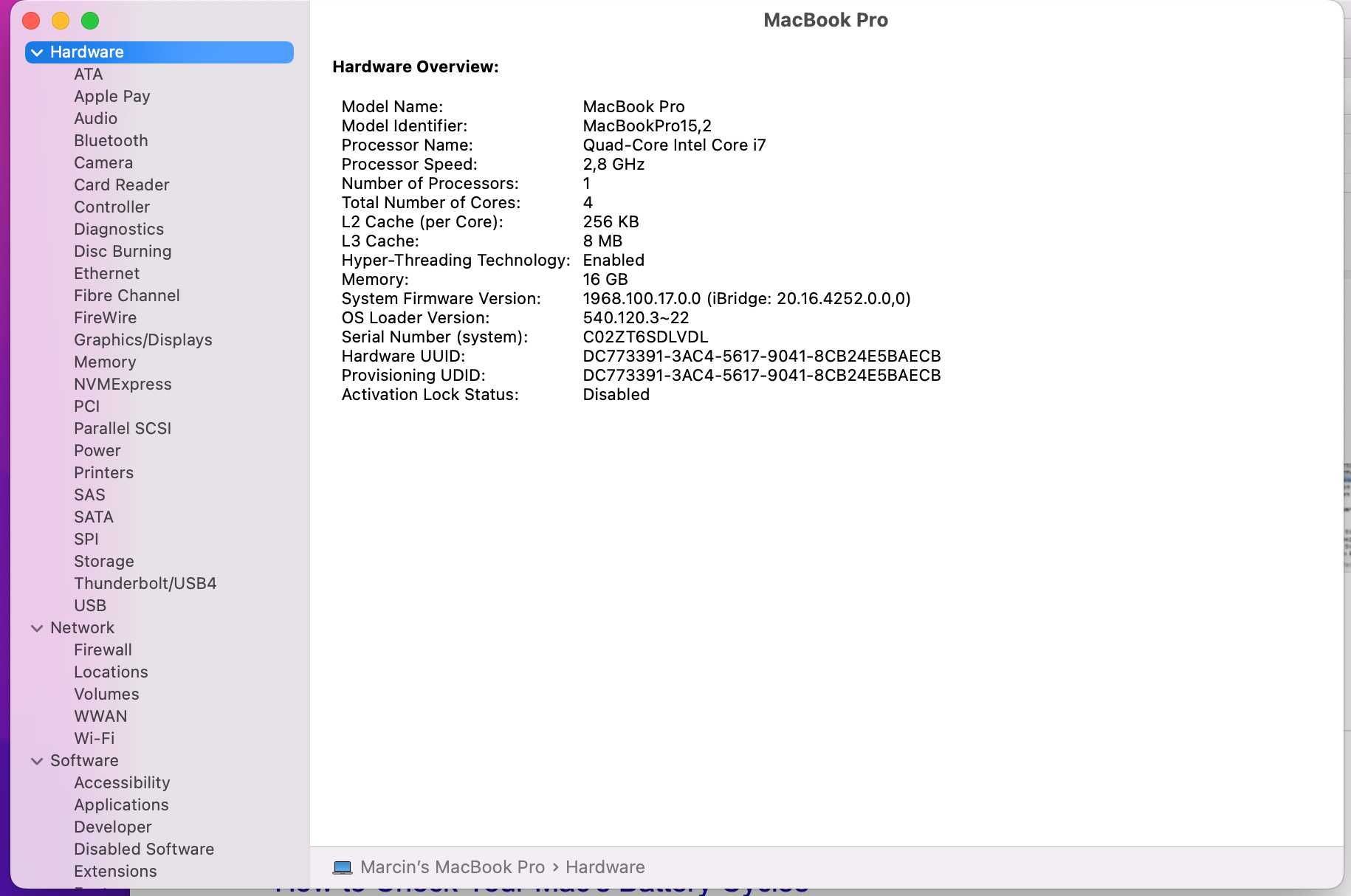 Macbook Pro 13'' i7 2.8GHz 16GB, Stan idealny