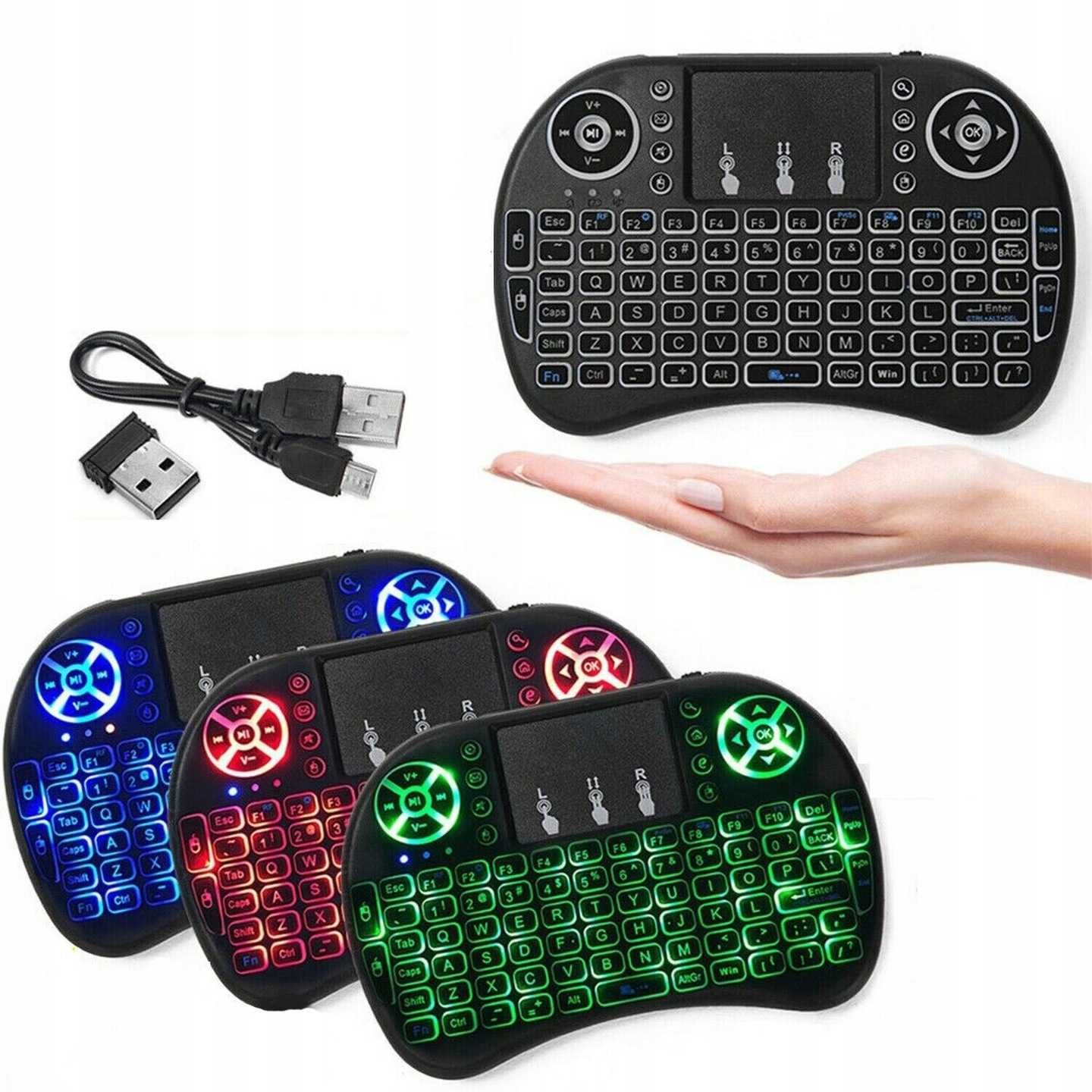 Klawiatura membranowa Mini Klawiatura Bezprzewodowa z Touchpad