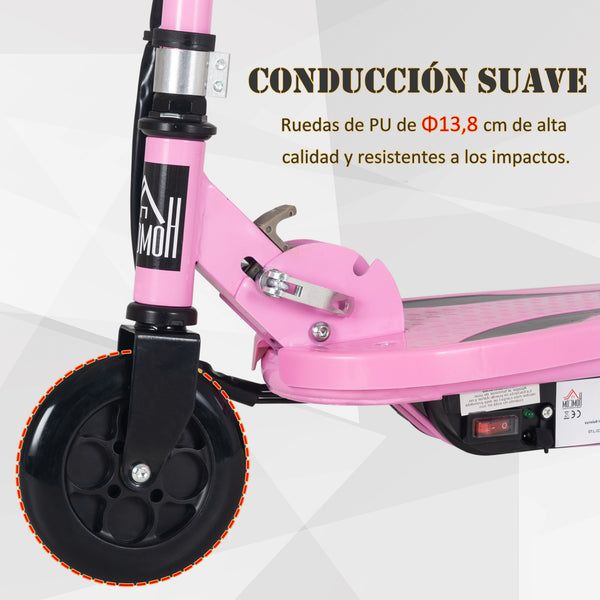 Trotinete Elétrico Dobrável Rosa - Leva-Me-Contigo