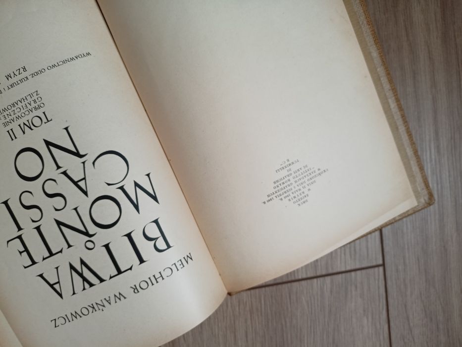 Bitwa o Monte Cassino. Melchior Wańkowicz. T. 2. 1946