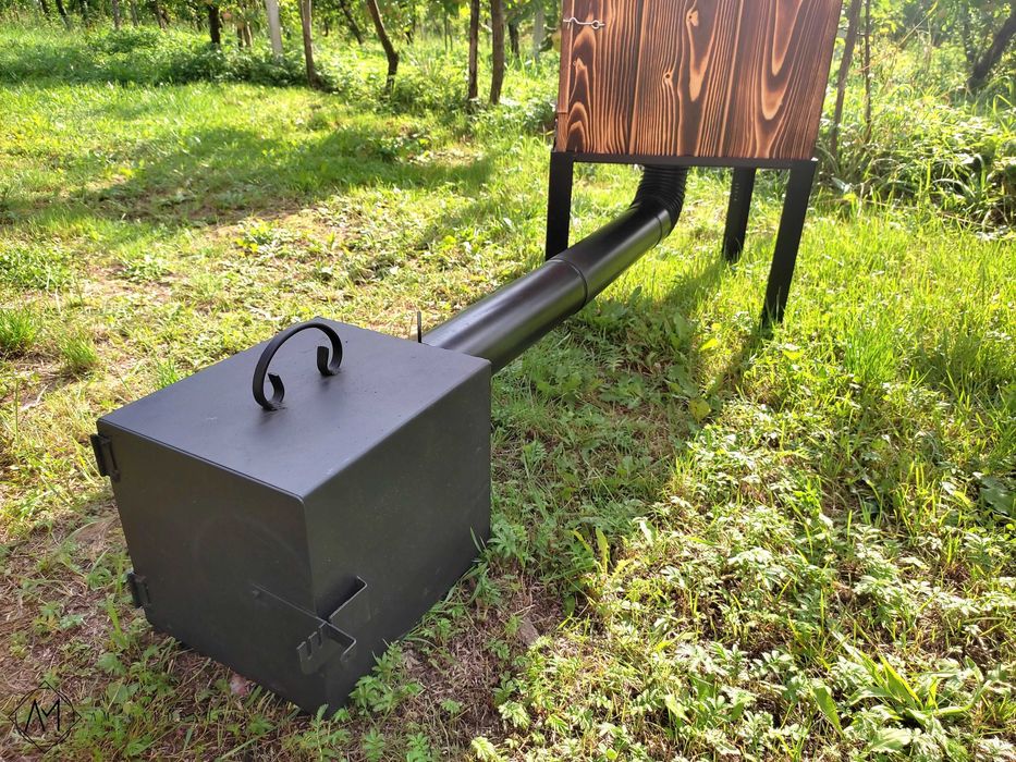 Wędzarnia + Kompletny osprzęt - 2 KOMORY, PALENISKO,  WYPOSAŻENIE xxl