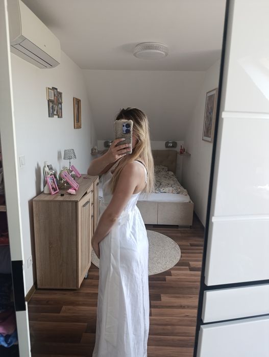 Suknia ślubna cekiny na jedno ramię długa balowa kobieca s