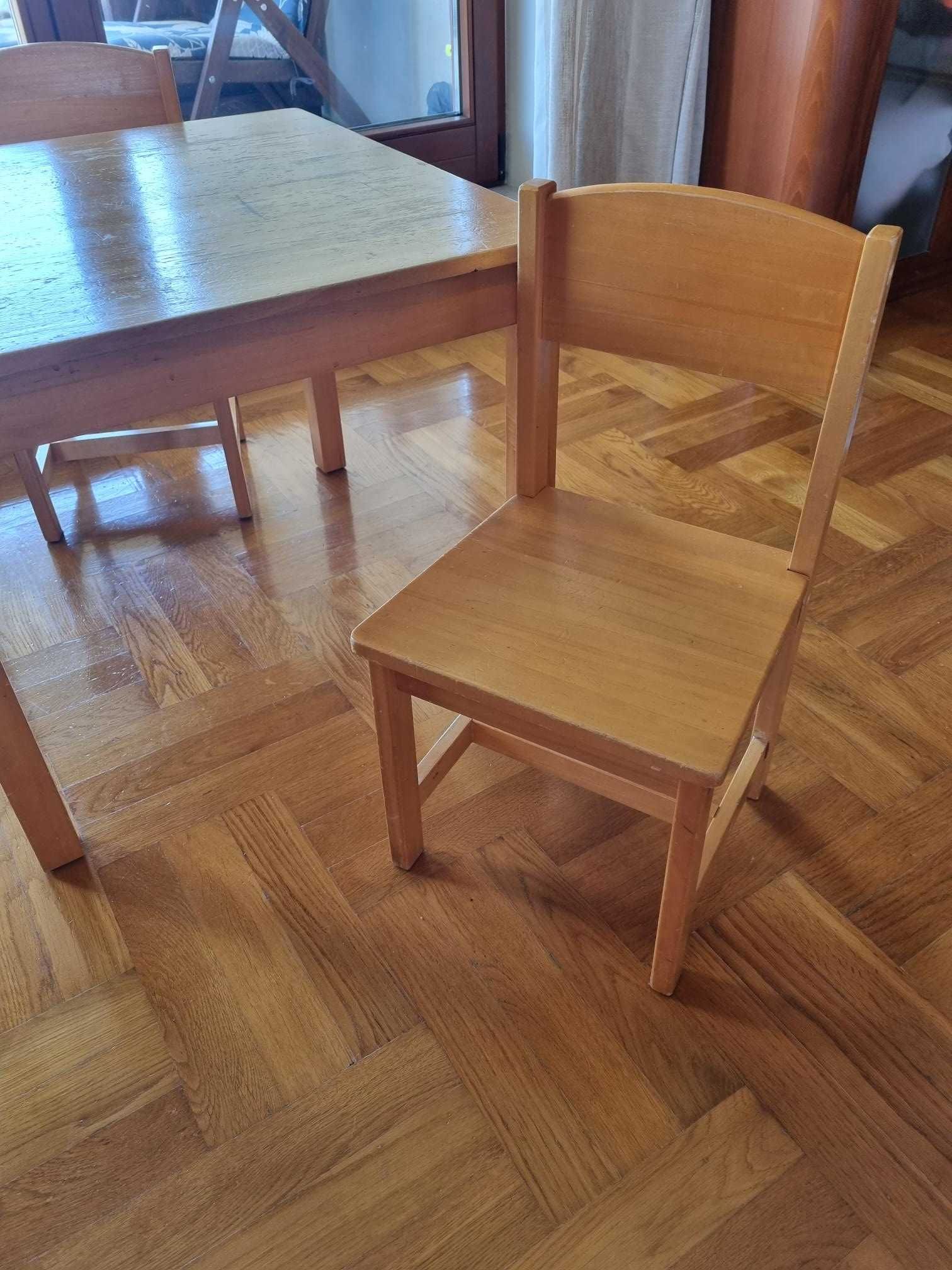Drewniany stolik dziecięcy z dwoma krzesłami KidKraft Natural Aspen