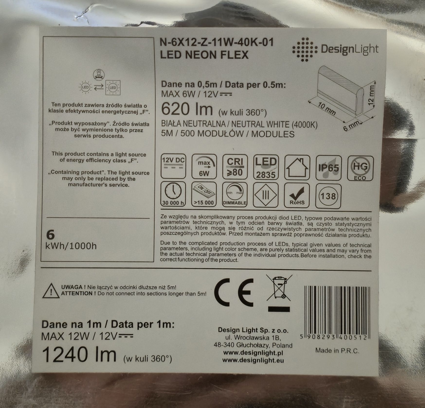 Taśma led. Led neon flex 15 metrów