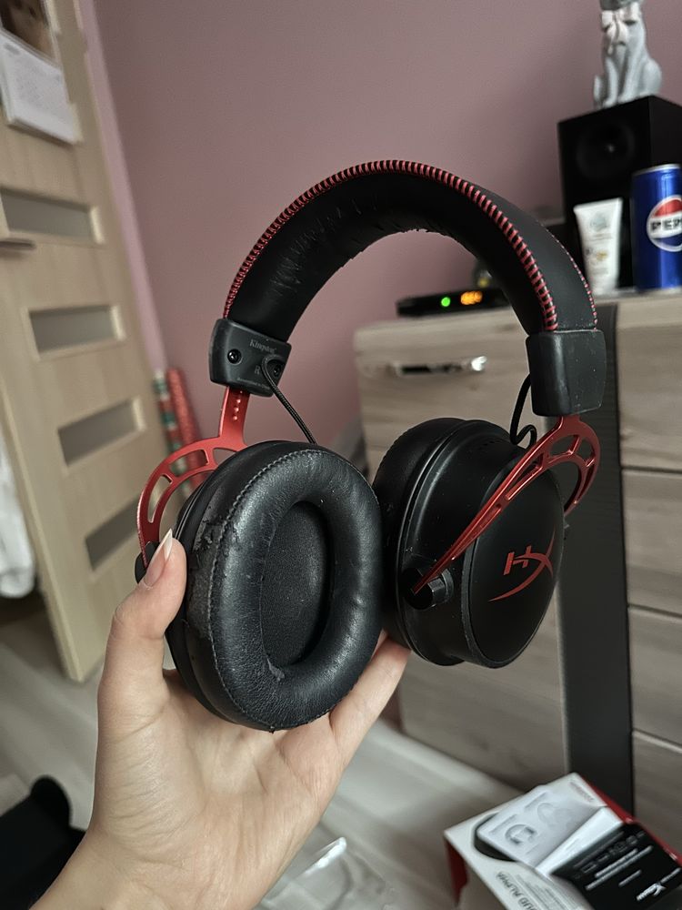 Słuchawki Hyperx Cloud Alpha używane bez mikrofonu