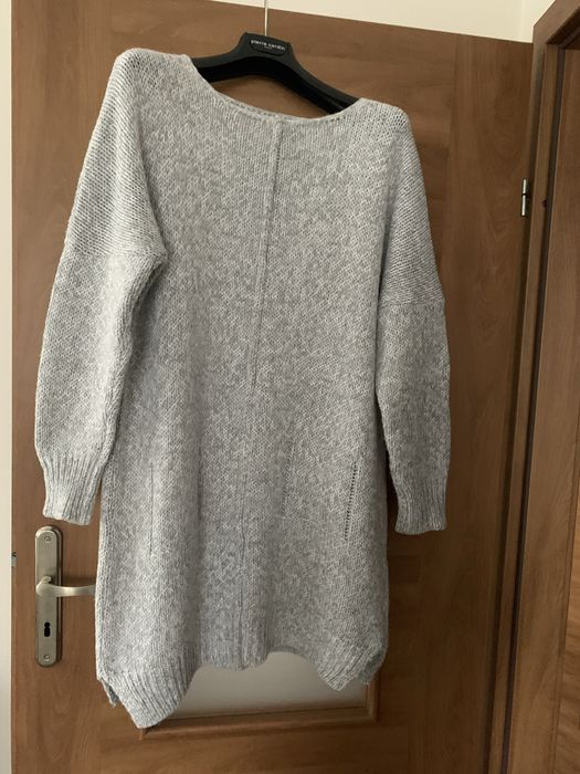 Sukienka szara włoska dzianina XL
