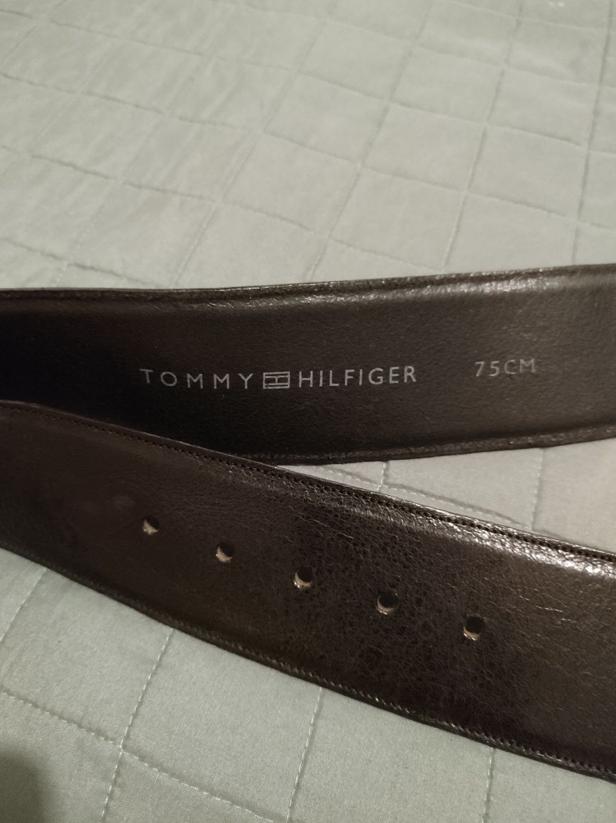 Tommy Hilfiger skórzany pasek szeroki