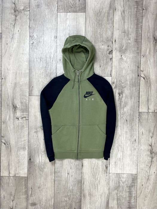 Nike Air кофта флисовая S размер зип худи оригинал зеленая спортивная