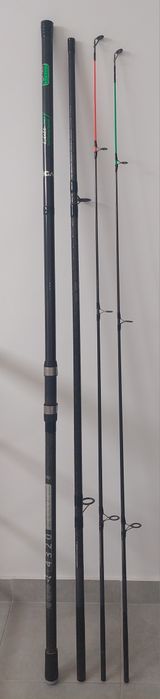Conjunto canas surfcasting Vega Elite Surf, Caperlan Symbios 500 e 450