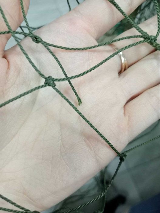 Сітка поліамідна 1,2 мм, вічко 40х40 мм та 50х50 мм (хакі) - 12,5 кг