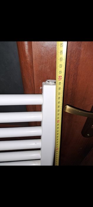 Grzejnik łazienkowy drabinkowy wys: 120cm. Szer: 50cm. Biały