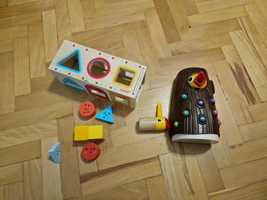 Zestaw sorter Janod i zabawka Montessori złap robaczka