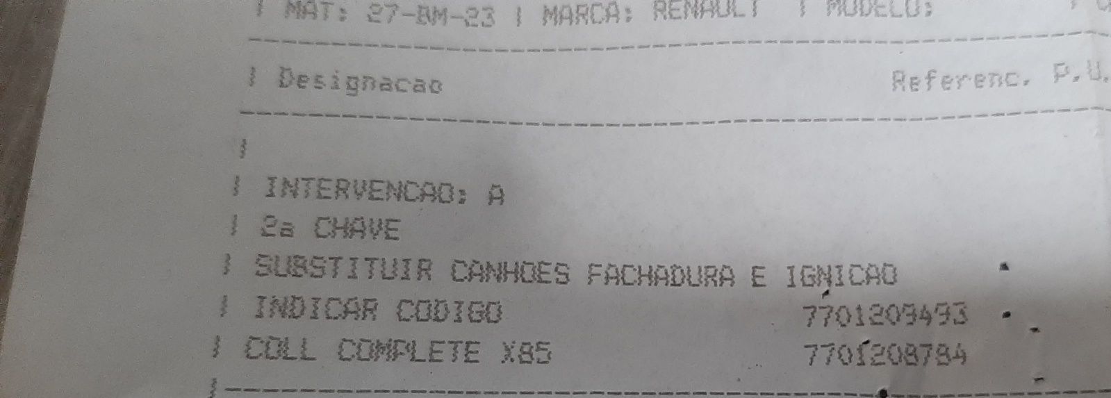 Canhões de fechadura e ignição Clio III