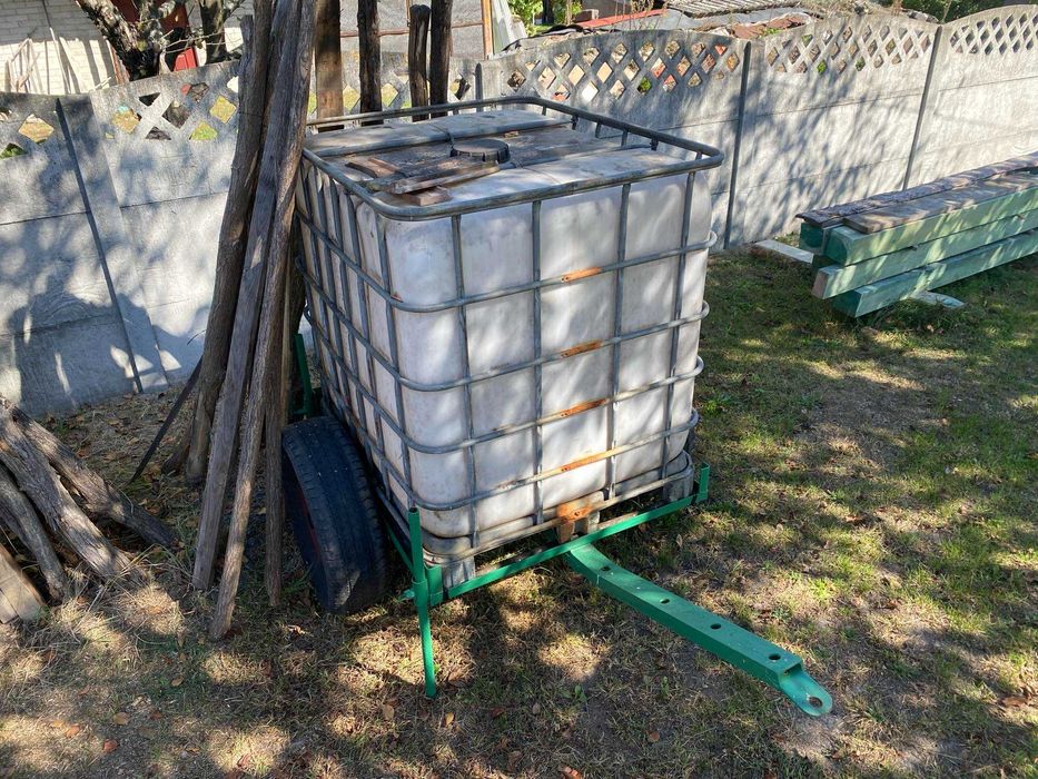 Zbiornik Mauzer 1000 l + wózek, przyczepka