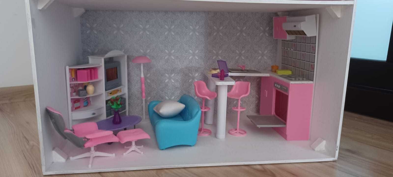 Domek dla lalek Barbie duży + dodatki